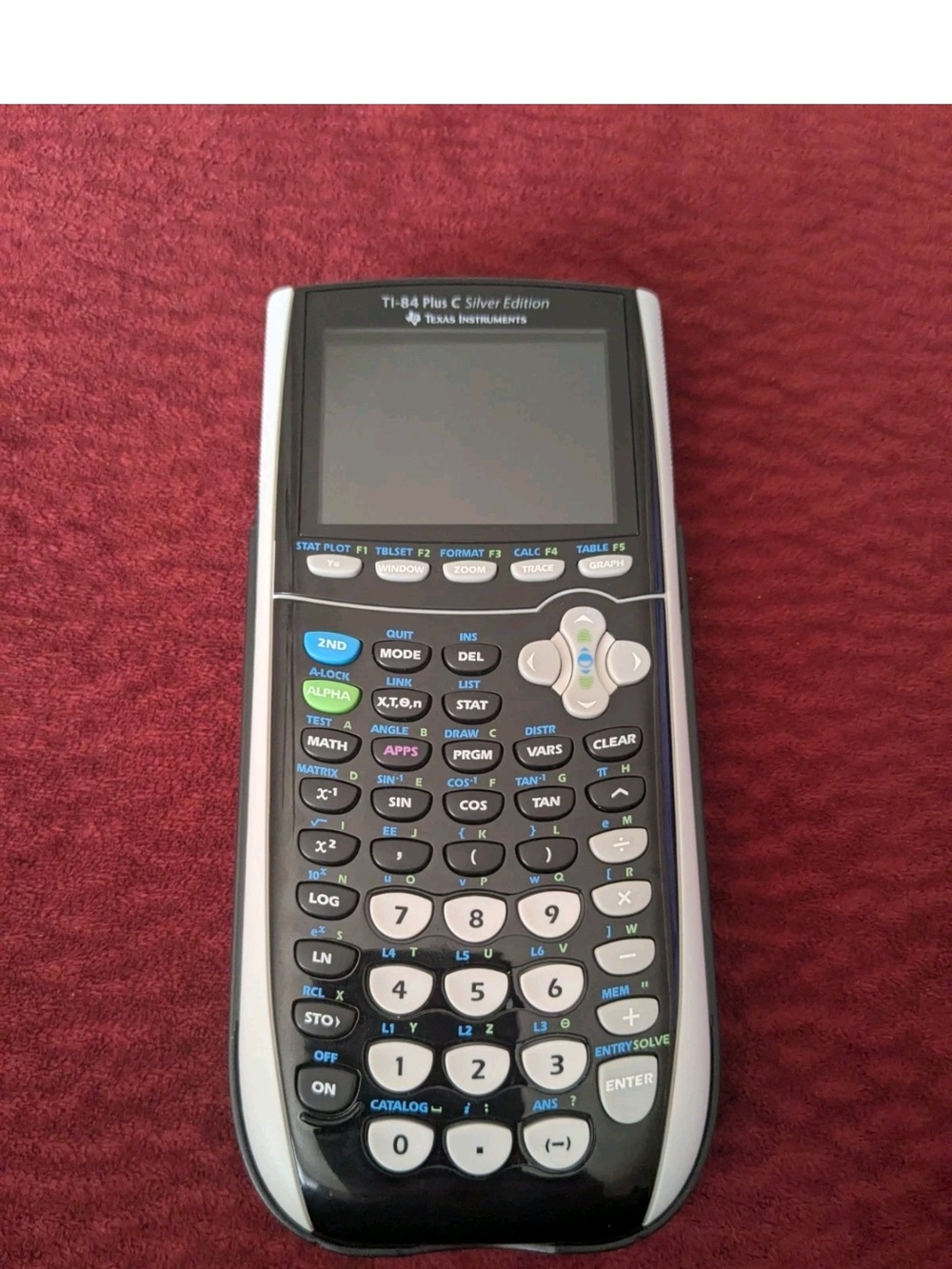 TI-84 Plus C Silver Edition Graphing Calculator - Black & Silver